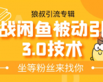 狼叔实战闲鱼被动引流3.0技术,无限上架玩法,免费送被动引流,高阶玩法实战总结-私藏资源社