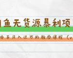 斜杠蜻蜓·闲鱼无货源暴利项目:让你百分百月入过万的教学课程(v1-v5班)-私藏资源社