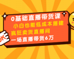 0基础直播带货课:小白也能低成本搭建疯狂卖货直播间:1场直播带货6万-私藏资源社