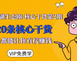 莫问江湖生态圈·核心干货第2期,20条核心干货,每一条都能让你直接赚钱-私藏资源社