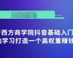 抖音基础入门班:小白0基础学习打造一个高权重赚钱的抖音号-私藏资源社