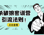 杀破狼密训营:B站霸屏引流的原理及方式+搭建赚钱的内容法则-私藏资源社