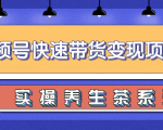 柚子视频号带货实操变现项目,零基础操作养身茶月入10000+-私藏资源社