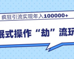 团队内部课程,流氓式操作“劫”流玩法,疯狂引流实现年入100000+-私藏资源社