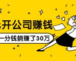 0元开公司赚钱,不花一分钱几天躺赚了30多万,详细操作流程!-私藏资源社