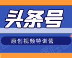 头条号原创视频特训营:一对一带你玩转短视频,新号10天日收益破252元-私藏资源社