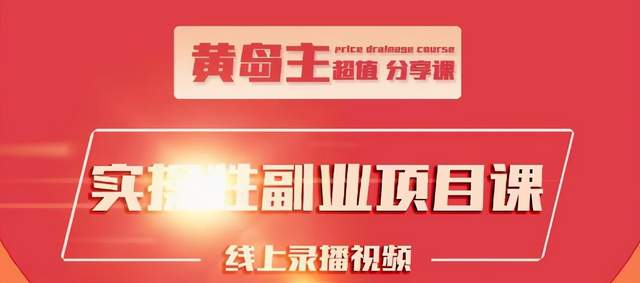 黄岛主实操性小红书副业项目，教你快速起号并出号，万粉单价1000左右-私藏资源社