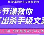 张根视频破局吸金文案班：节节课教你写出杀手级文案(附67页文案训练手册)-私藏资源社