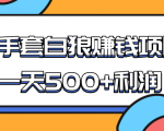 某团队收费项目:空手套白狼,一天500+利润,人人可做-私藏资源社