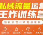 私域流量运营王炸训练营:全网引流+裂变涨粉+私域运营+高效成交-私藏资源社