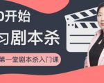 红娘子·从0开始学习剧本杀，你的第一堂剧本杀入门课 简单易懂 市场需求大-私藏资源社