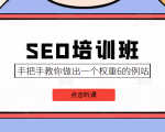 SEO培训班课程,手把手教你做出一个权重6的例站,价值8000元-私藏资源社