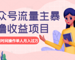 公众号流量主暴利撸收益项目,空闲时间操作单人月入过万-私藏资源社