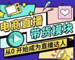 大鹏·电商直播带货课，系统学习直播带货各环节技巧和套路-私藏资源社