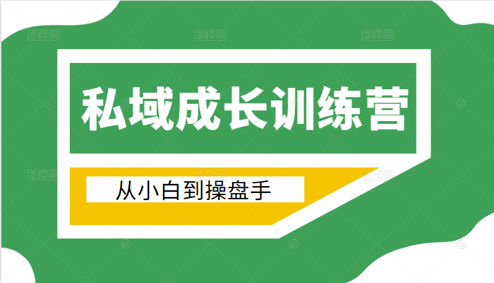 电商私域成长训练营，从小白到操盘手（价值999元）-私藏资源社