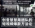 创壹慧慧周短视频爆款方法论,让你快速入门、少走弯路、节省试错成本-私藏资源社
