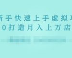 2022年虚拟项目实战指南，新手从0打造月入上万店铺-私藏资源社