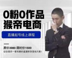 猴帝电商直播起号课,零粉零作品开播底层逻辑,直播五天打爆广场流量-私藏资源社