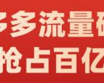 阿杰·拼多多流量破局:如何打黑标，爆款的思路，拼多多流量框架，快速抢占百亿流量-私藏资源社