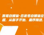 凯哥自媒体·百家号自媒体全套实战赚钱教程,从新手开始,循序渐进,系统的讲解-私藏资源社