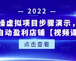 新人实操虚拟项目步骤演示,0基础打造自动盈利店铺【视频课程】-私藏资源社