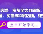 贝千电商店群:京东全类目解析,京东店群专业运营,实操200家店铺,纯实战经验-私藏资源社