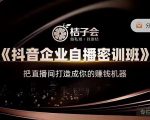 桔子会《抖音企业自播密训班》,把直播间打造成你的赚钱机器-私藏资源社