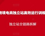 跨境电商独立站高效运行训练营，独立站全链路拆解-私藏资源社