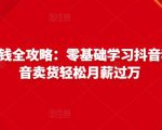 抖音电商赚钱全攻略：零基础学习抖音种草，靠抖音卖货轻松月薪过万-私藏资源社