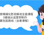 独家精细化影视解说全盘课程，0基础从运营到制作，赢在起跑线（全套课程）-私藏资源社