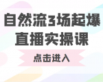 自然流3场起爆直播实操课 双标签交互拉号实战系统课-私藏资源社