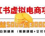 小红书虚拟电商项目:从小白到精英 月收益5000到30000 (视频课程+交付手册)-私藏资源社