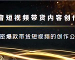 抖音短视频带货内容创作班,解密爆款带货短视频的创作公式-私藏资源社