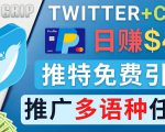 通过Twitter推广CPA Leads,日赚46.01美元 - 免费的CPA联盟推广模式-私藏资源社