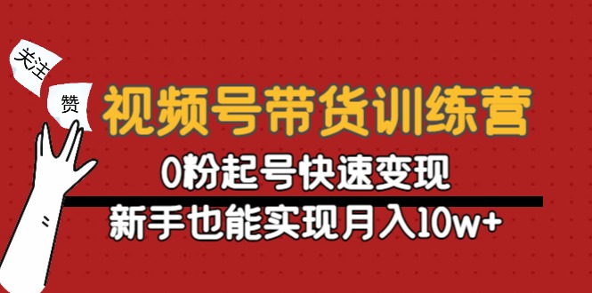 视频号带货训练营：0粉起号快速变现，新手也能实现月入10w+-私藏资源社