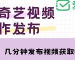 爱奇艺号视频发布,每天只需花几分钟即可发布视频,简单操作收入过万【教程+涨粉攻略】-私藏资源社