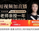 张越·短视频+直播,自然流三频共振起号实操课,短视频所有流量玩法讲解-私藏资源社
