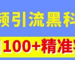 视频引流黑科技玩法，不花钱推广，视频播放量达到100万+，每日100+精准客源-私藏资源社