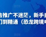 亚马逊广告推广不迷茫，新手卖家产品运营入门到精通（恐龙跨境电商）-私藏资源社
