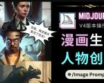Midjourney V4版本操作教程:2个简单参数,完成漫画生成,人物创建-私藏资源社
