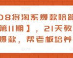 108将淘系爆款陪跑营【第11期】,21天教运营打爆款,帮老板培养运营-私藏资源社