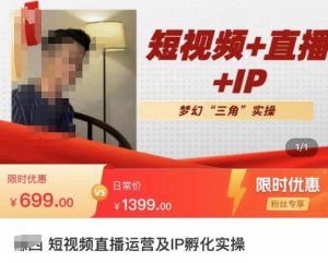 谦四·短视频直播运营及IP孵化实操,80节干货实操分享-私藏资源社
