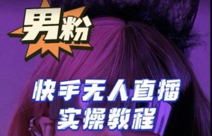 【男粉落地项目】零基础玩转男粉快手无人直播月入3w+,2023快手无人直播实操教程-私藏资源社