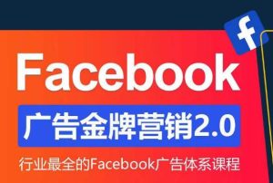 Facebook广告营销体系化教程,Facebook广告金牌营销2.0,行业最全的Facebook广告体系课程-私藏资源社