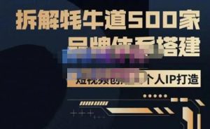 牛牛·500家餐饮品牌搭建&短视频深度解析,拆解牦牛道500家品牌体系搭建-私藏资源社