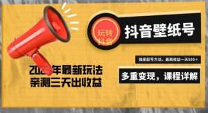 7天螺旋起号,打造一个日赚5000+的抖音壁纸号(价值688)-私藏资源社
