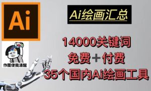 AI绘画汇总14000关键词+35个国内AI绘画工具(兔费+付费)头像壁纸不用愁-私藏资源社