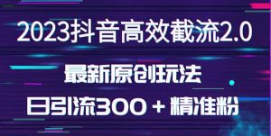 日引300+创业粉,独家抖音高效截流2.0玩法(价值1280)-私藏资源社