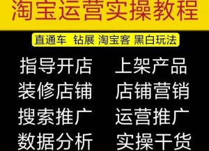 2023淘宝开店教程0基础到高级全套视频网店电商运营培训教学课程-私藏资源社