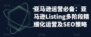 亚马逊运营必备:亚马逊Listing多阶段精细化运营及SEO策略-私藏资源社